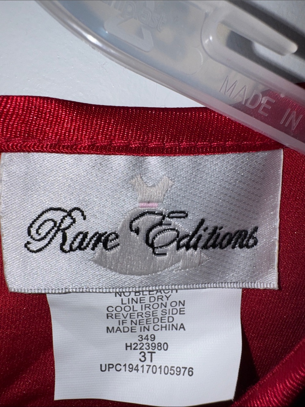 Rare Editions Red Glitter Santa Tunic with Holiday Leggings - Picture 3 of 5